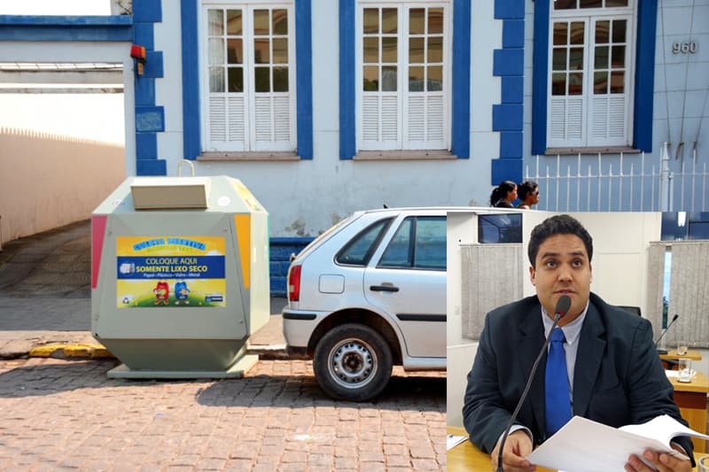 Vereador Chicão solicita remoção de contêineres da coleta seletiva