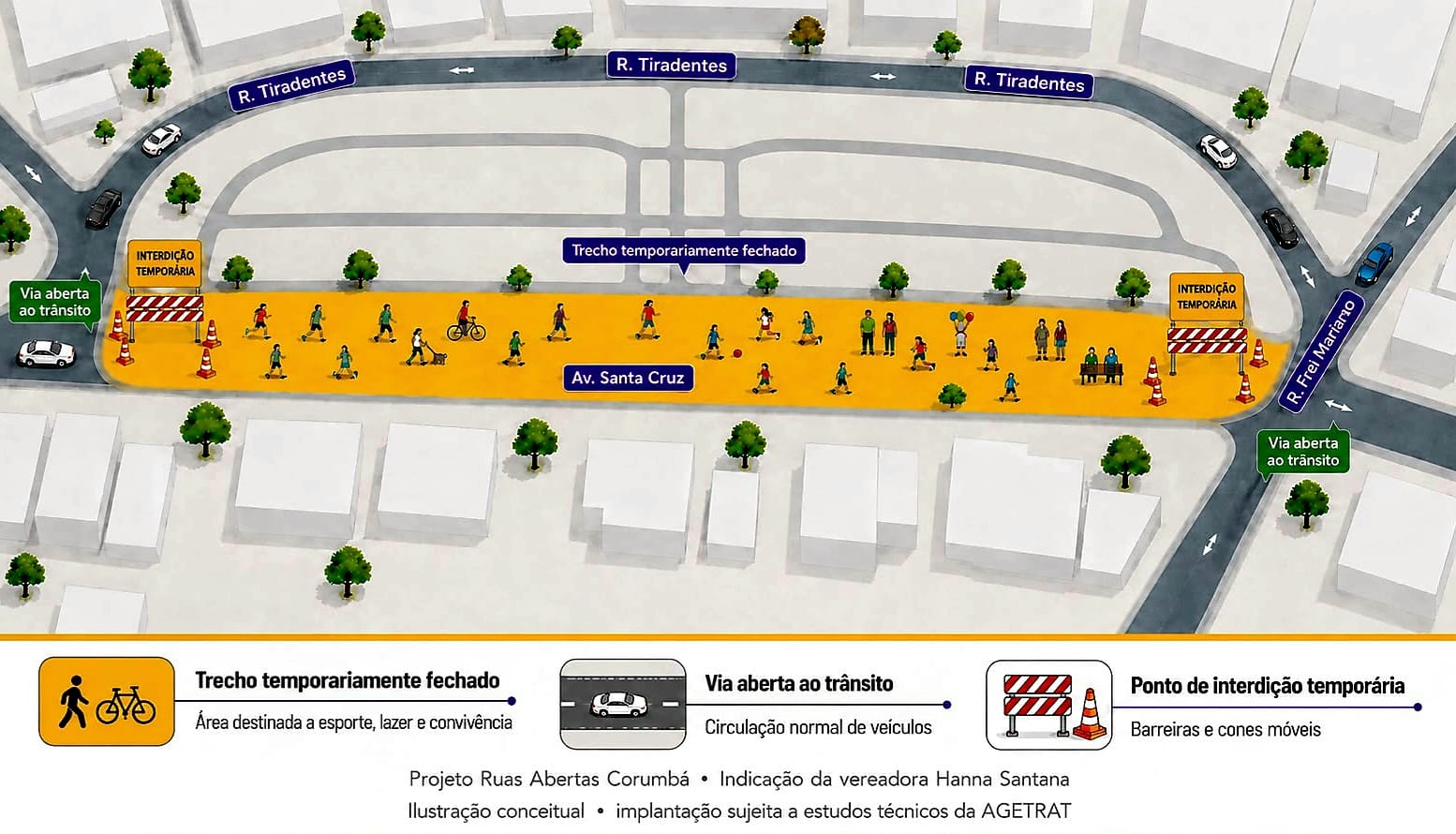 Hanna propõe fechamento temporário de avenida para lazer e atividades físicas em Corumbá