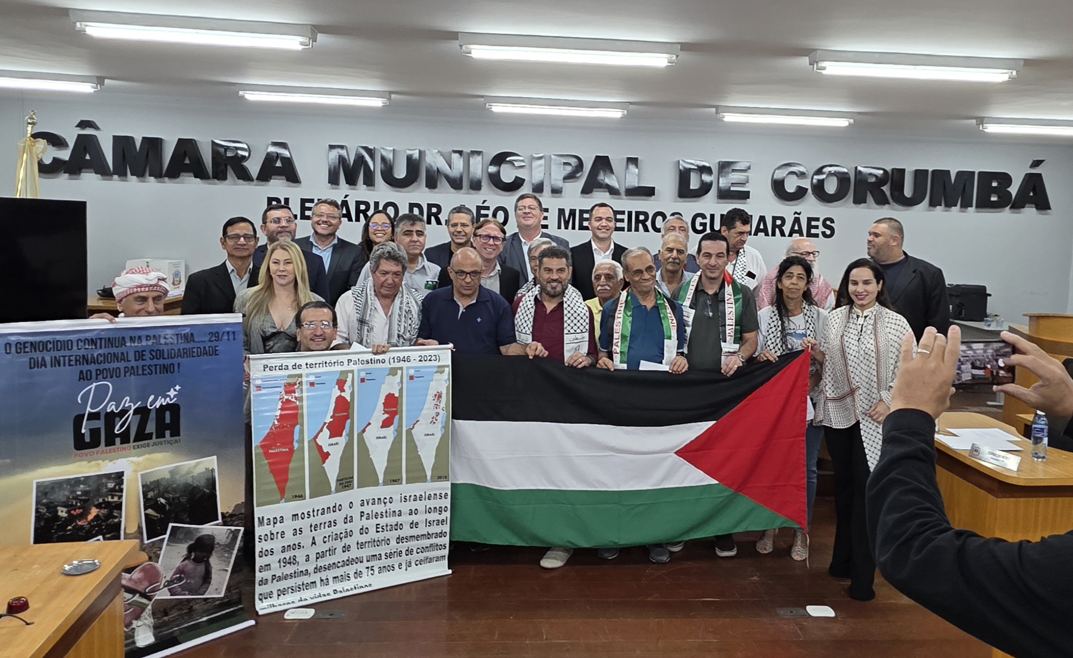 Durante homenagem, Câmara reforça laços de amizade com a comunidade palestina